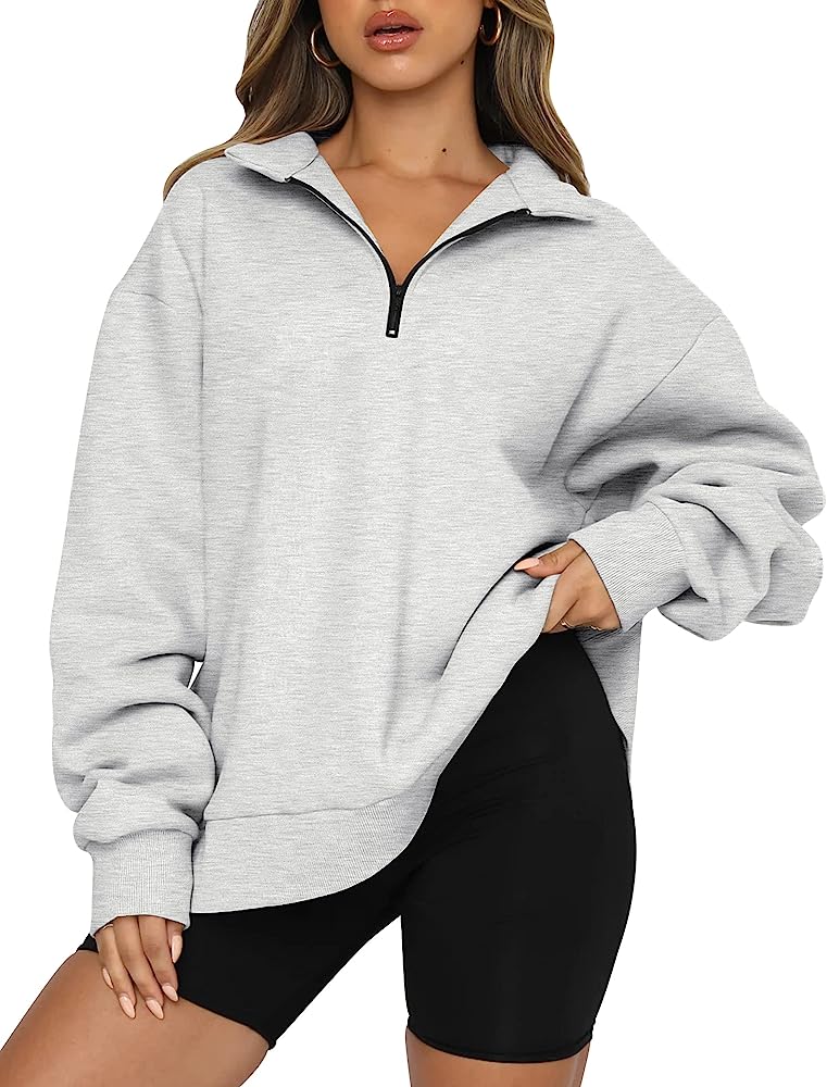 Oversized half zip up