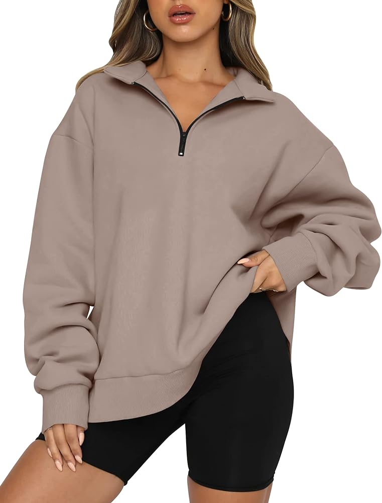 Oversized half zip up