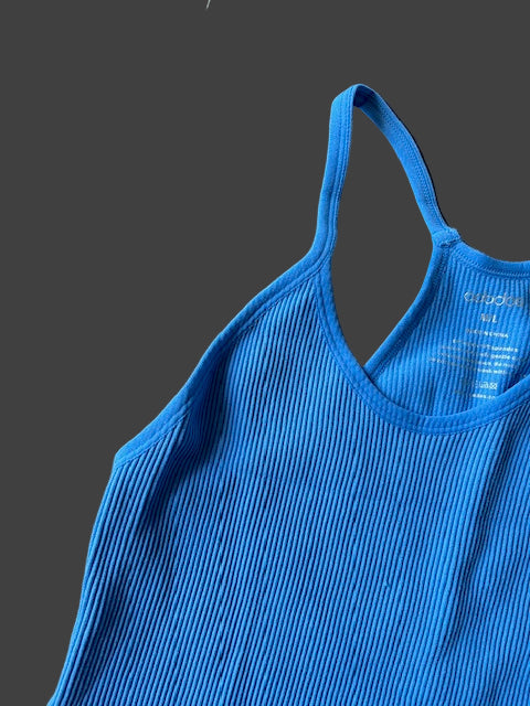 Bright Blue Cropped Tank Top