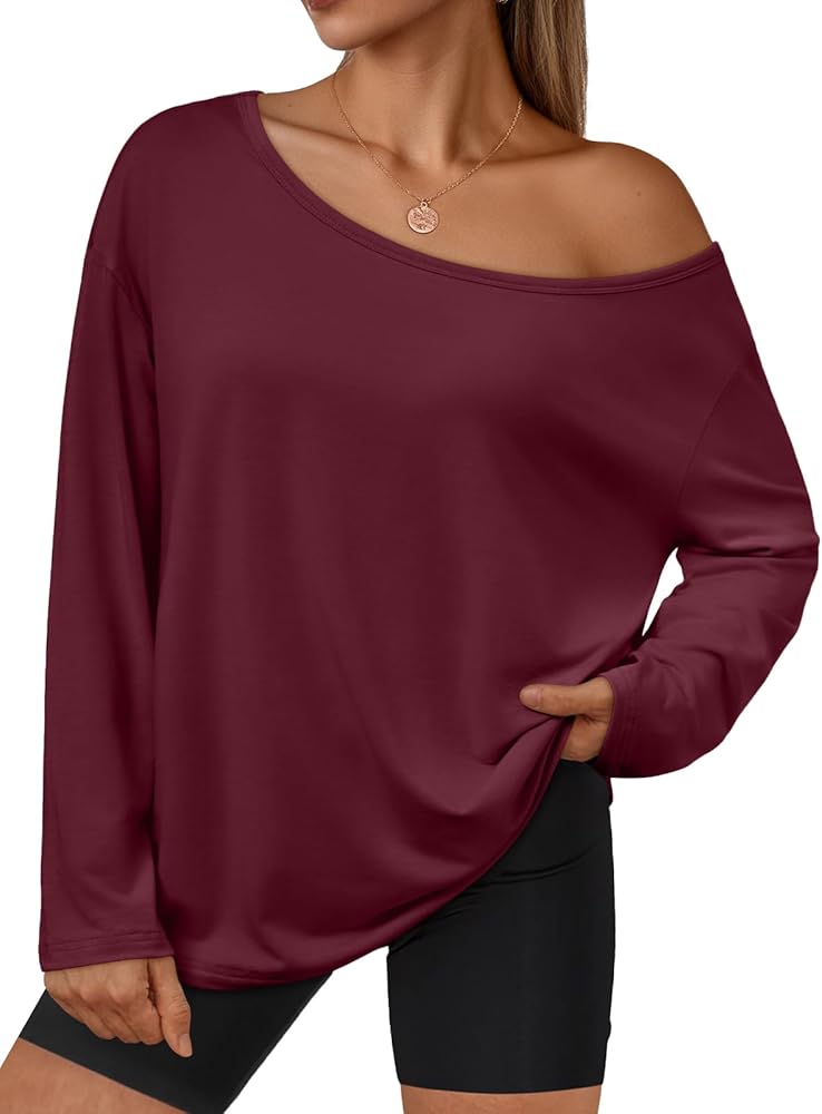 Off the Shoulder Long Sleeve Shirt