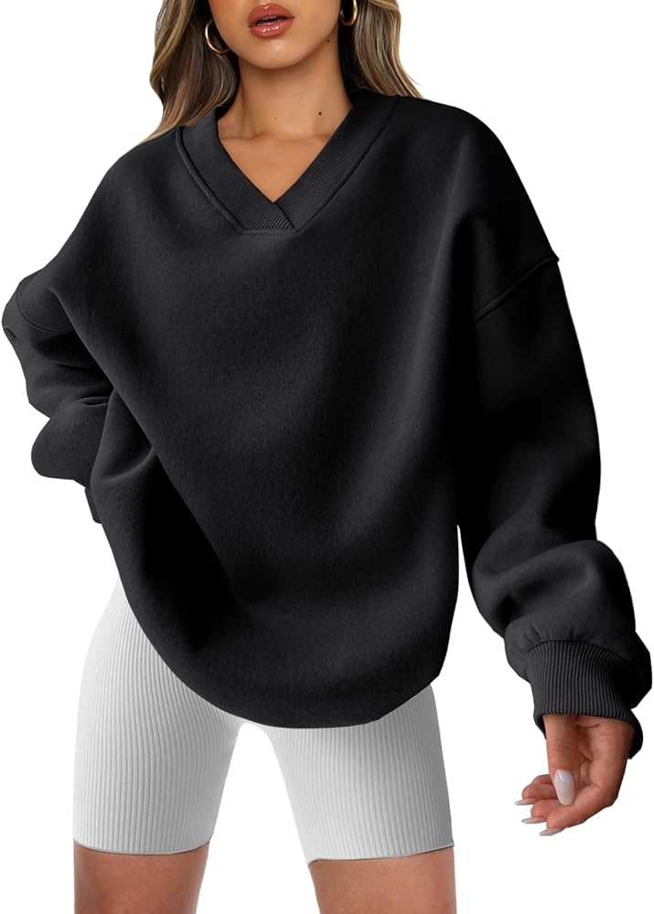 Oversized V-neck Sweatshirt