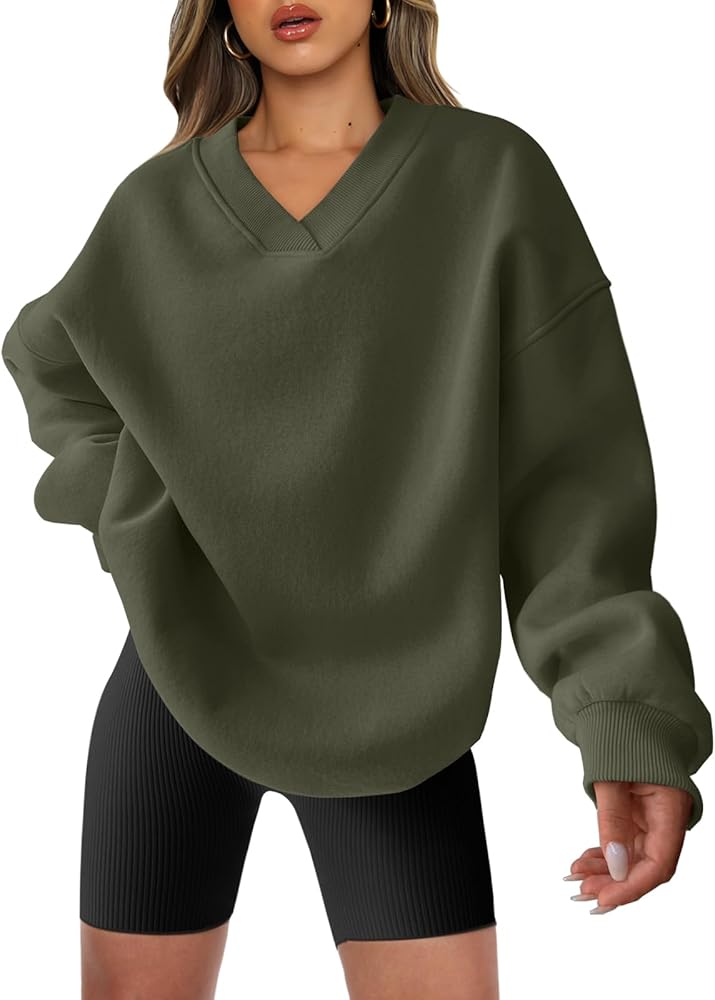 Oversized V-neck Sweatshirt