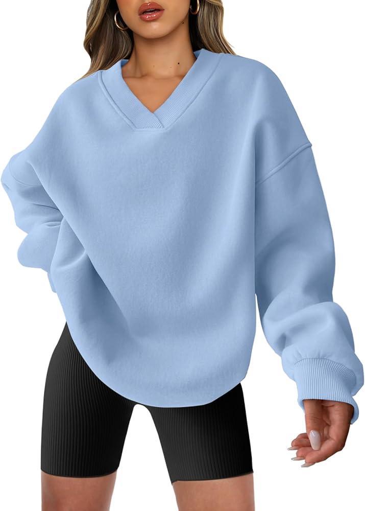 Oversized V-neck Sweatshirt