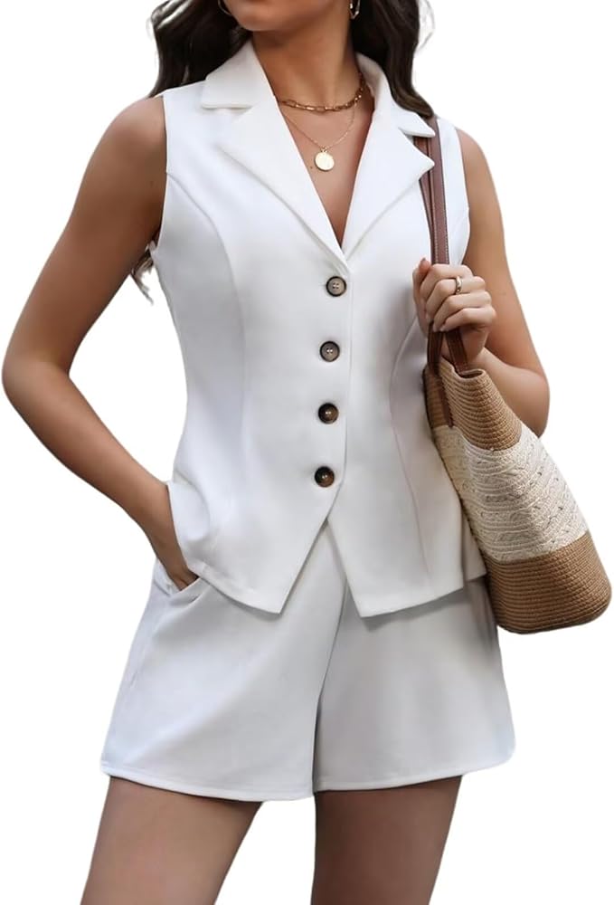 Tank with Buttons & Short Set