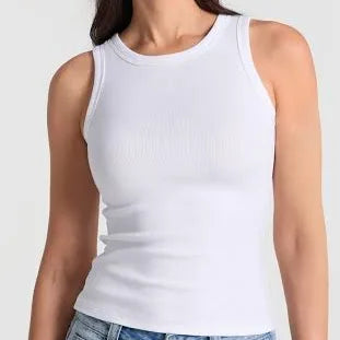 High Neck Ribbed Tank