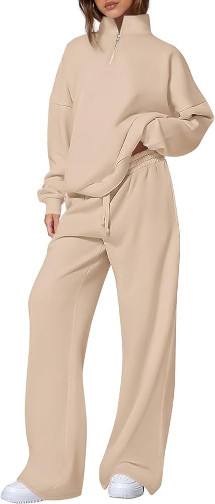 Half Zip Up & Sweatpant Set