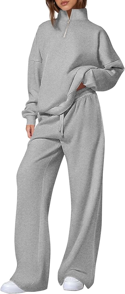 Half Zip Up & Sweatpant Set