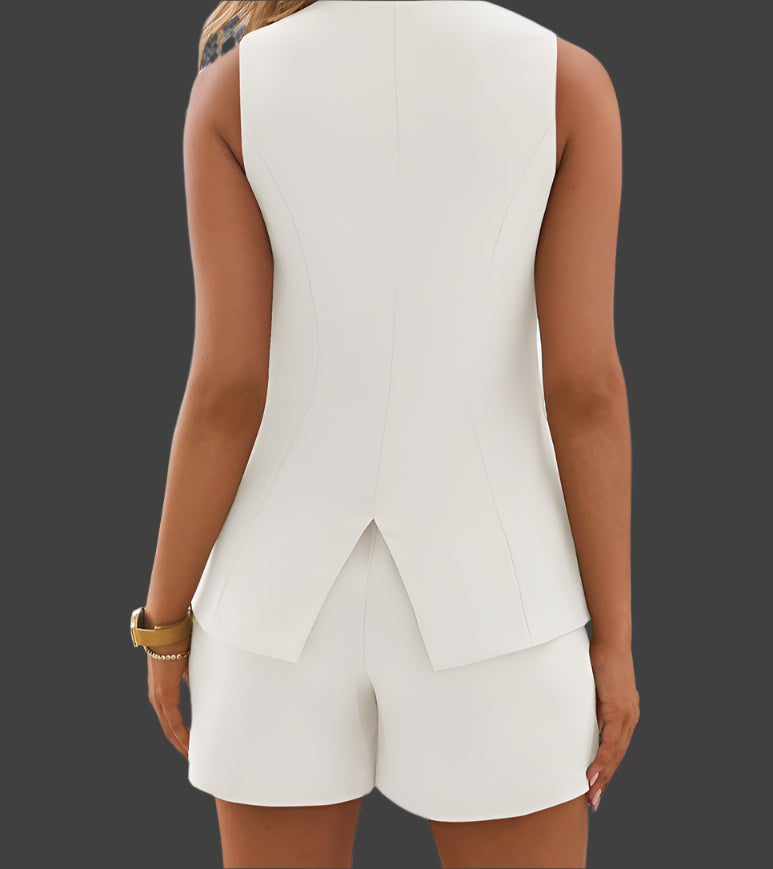 Sleeveless Button Down & Short Set
