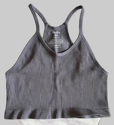Cropped Ribbed Tank Top