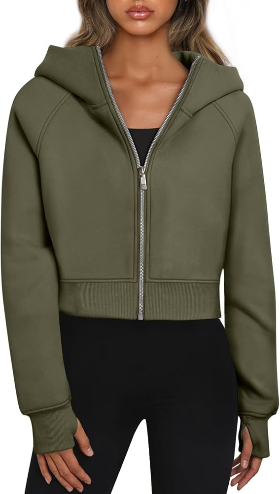 Cropped Zip Up