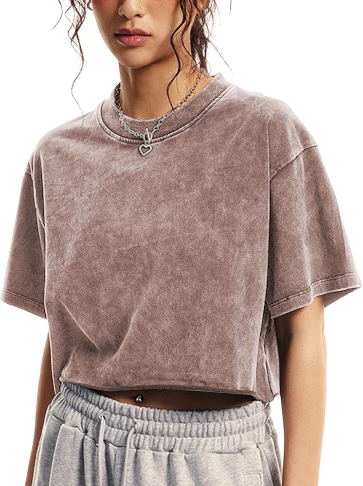 Cropped Washed T-shirt