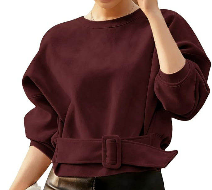Belted Sweatshirt