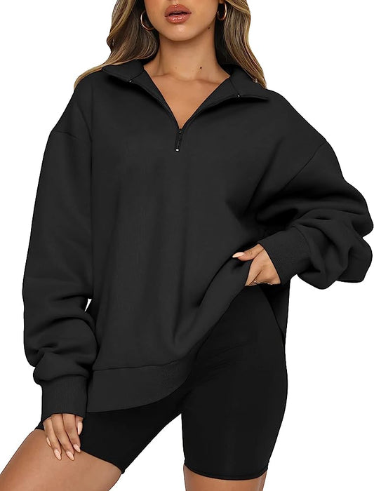 Oversized half zip up