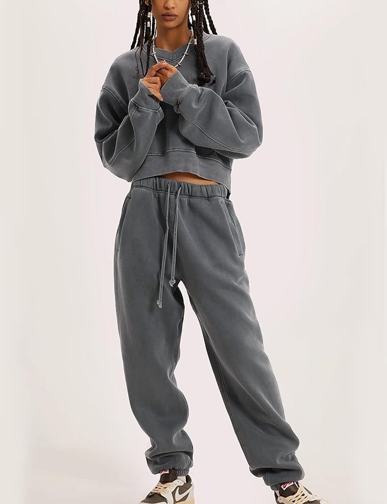 Cropped Hoodie & Sweatpant Set