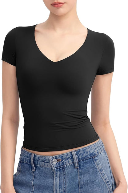 Fitted V-neck