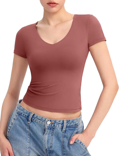 Fitted V-neck