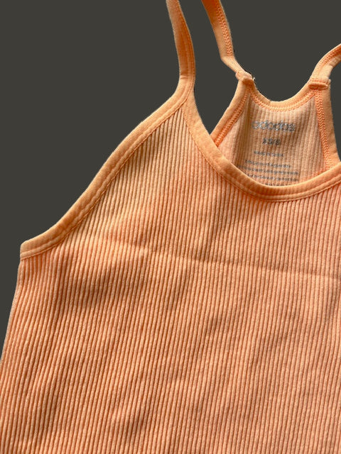 Neon Orange Cropped Tank Top