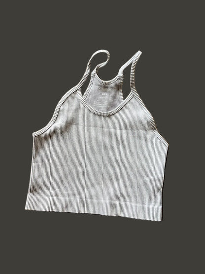 Light Gray Cropped Tank Top