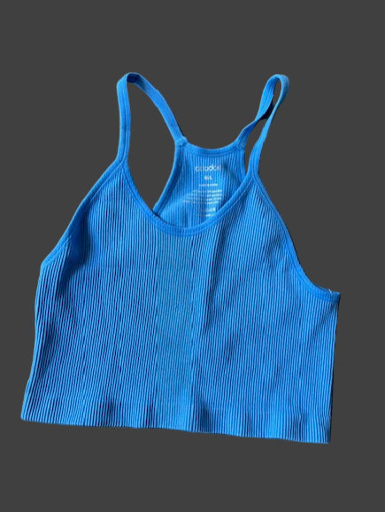 Bright Blue Cropped Tank Top