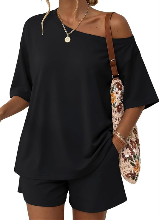 Off the Shoulder Top & Shorts