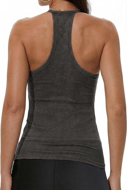 V-neck Ribbed Tank
