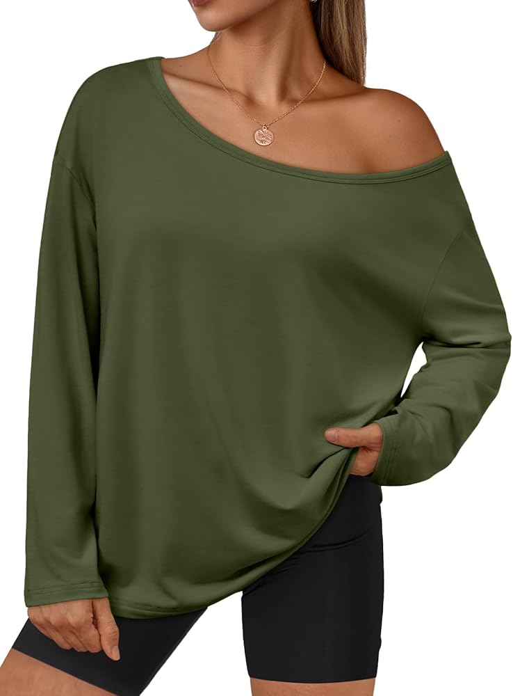Off the Shoulder Long Sleeve Shirt