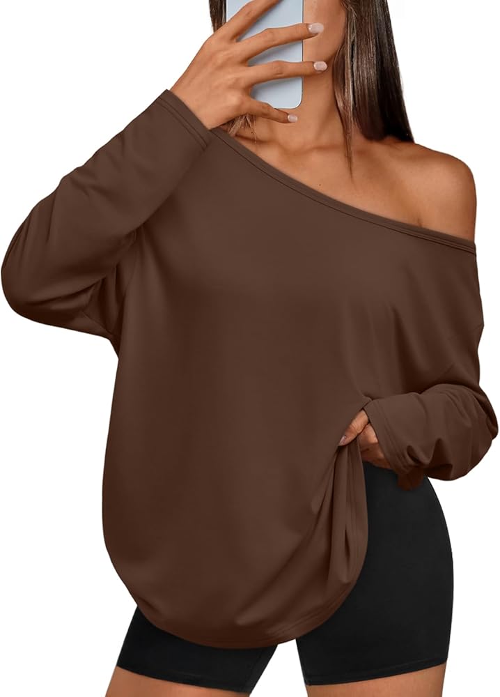 Off the Shoulder Long Sleeve Shirt
