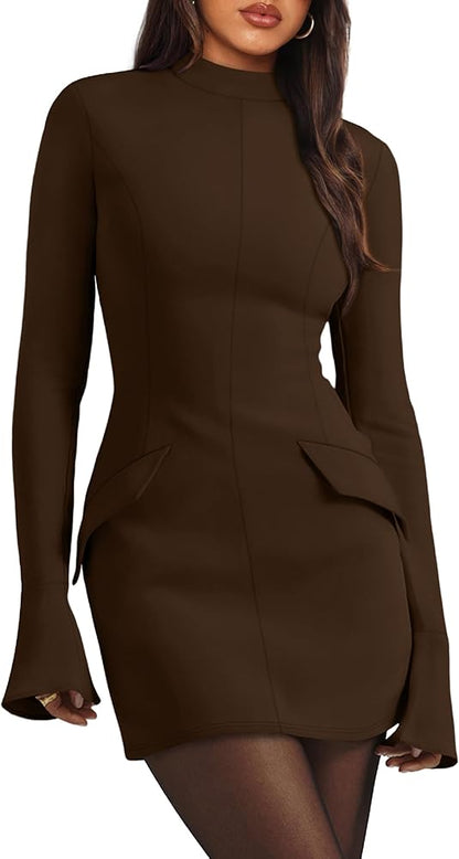 High Neck Fitted Dress