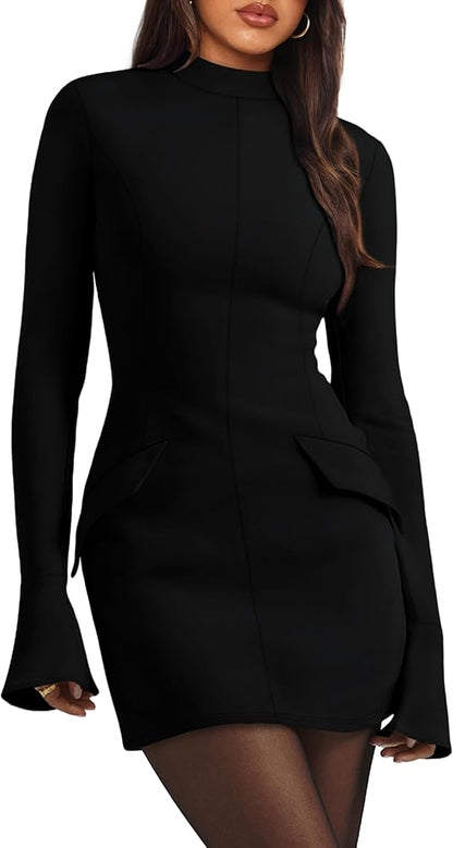 High Neck Fitted Dress