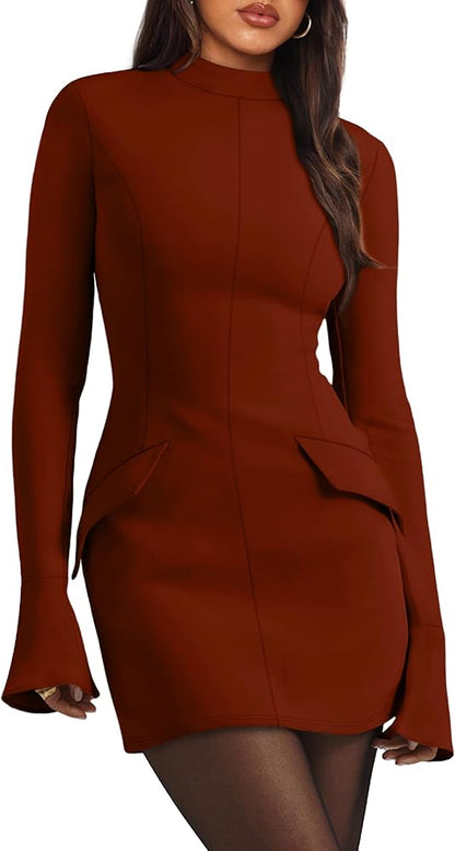 High Neck Fitted Dress