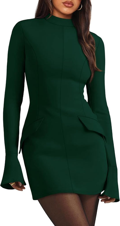 High Neck Fitted Dress