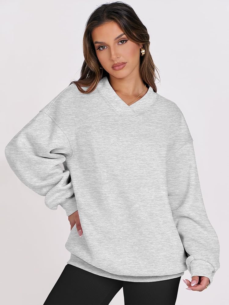 Oversized V-neck Sweatshirt