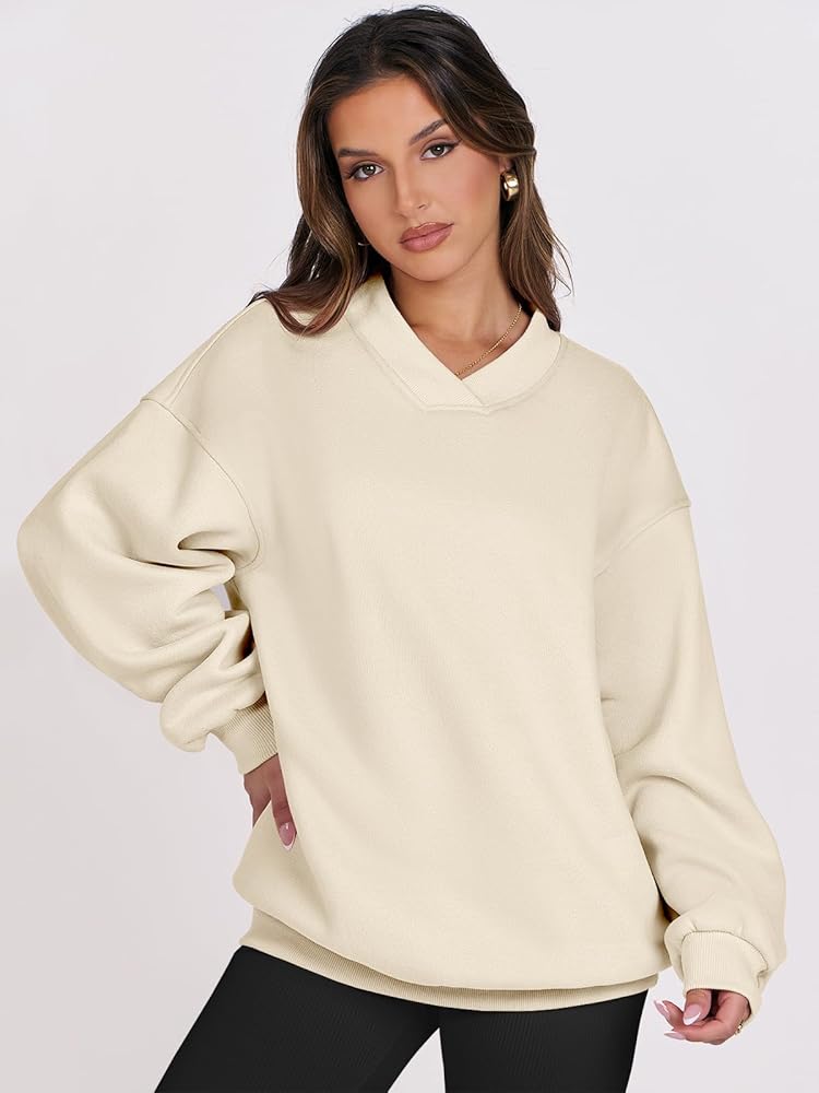 Oversized V-neck Sweatshirt