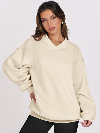 Oversized V-neck Sweatshirt