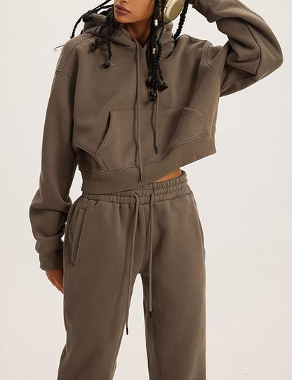 Cropped Hoodie & Sweatpant Set