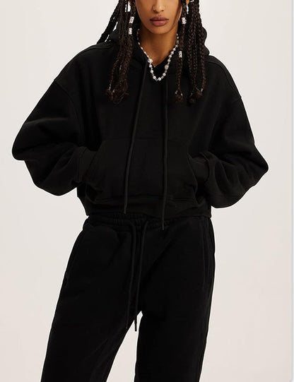 Cropped Hoodie & Sweatpant Set