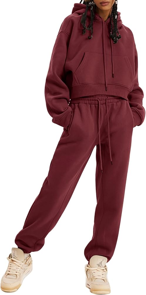 Cropped Hoodie & Sweatpant Set