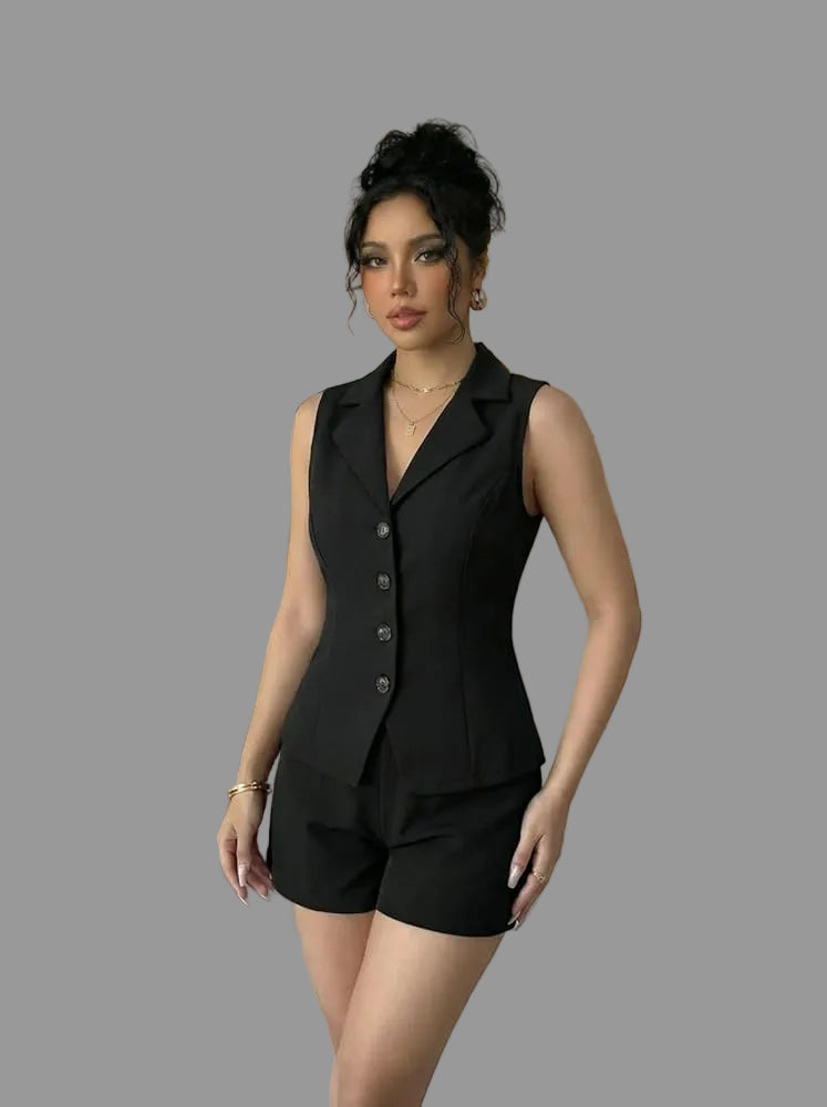 Tank with Buttons & Short Set