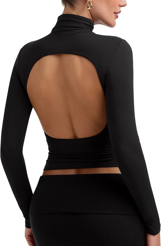Backless Turtleneck