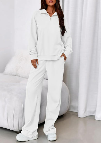 Half Zip Up & Sweatpant Set