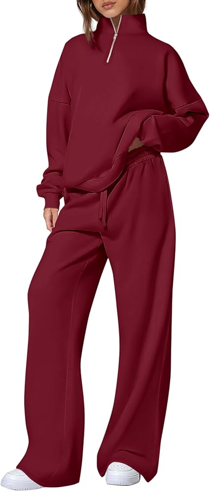 Half Zip Up & Sweatpant Set