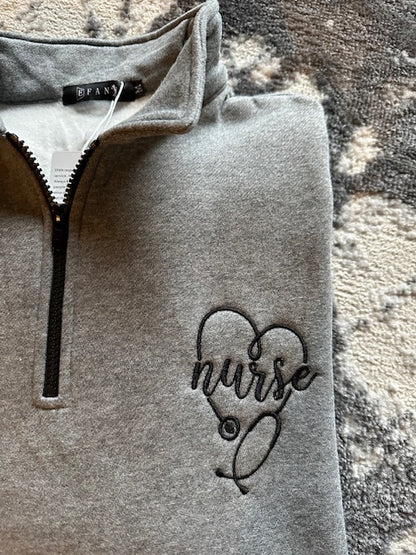 Nurse Half Zip Sweatshirt