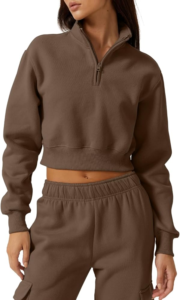 Cropped Half Zip Up