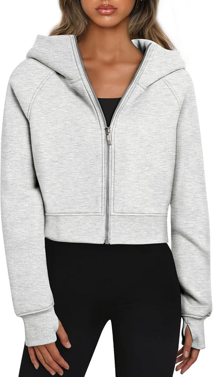 Cropped Zip Up