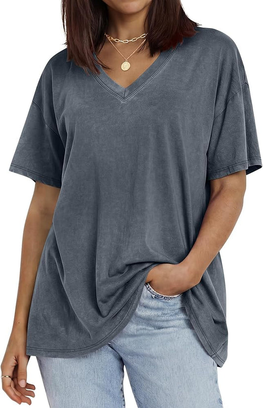 V-neck Washed T-shirt