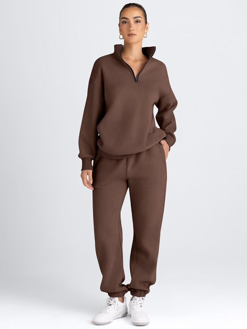 Half Zip Sweatshirt & Sweat Set