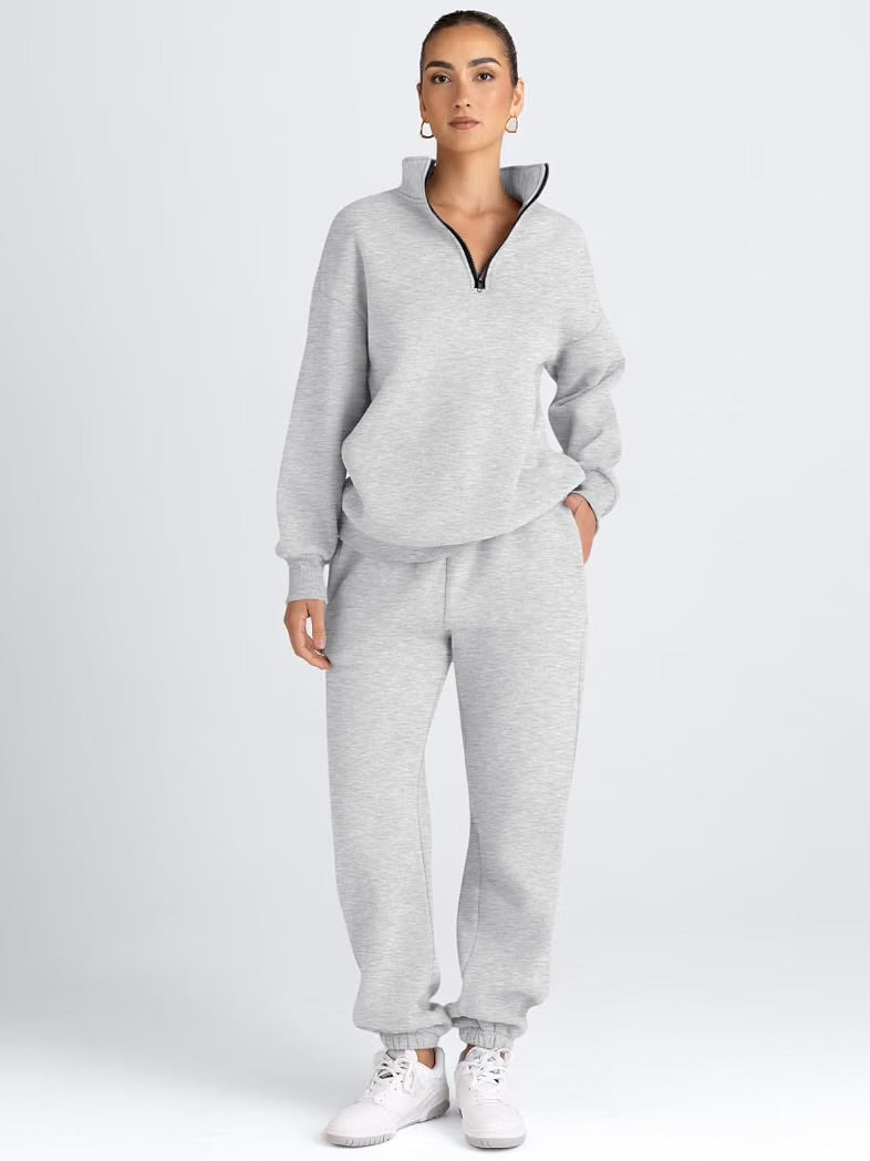 Half Zip Sweatshirt & Sweat Set