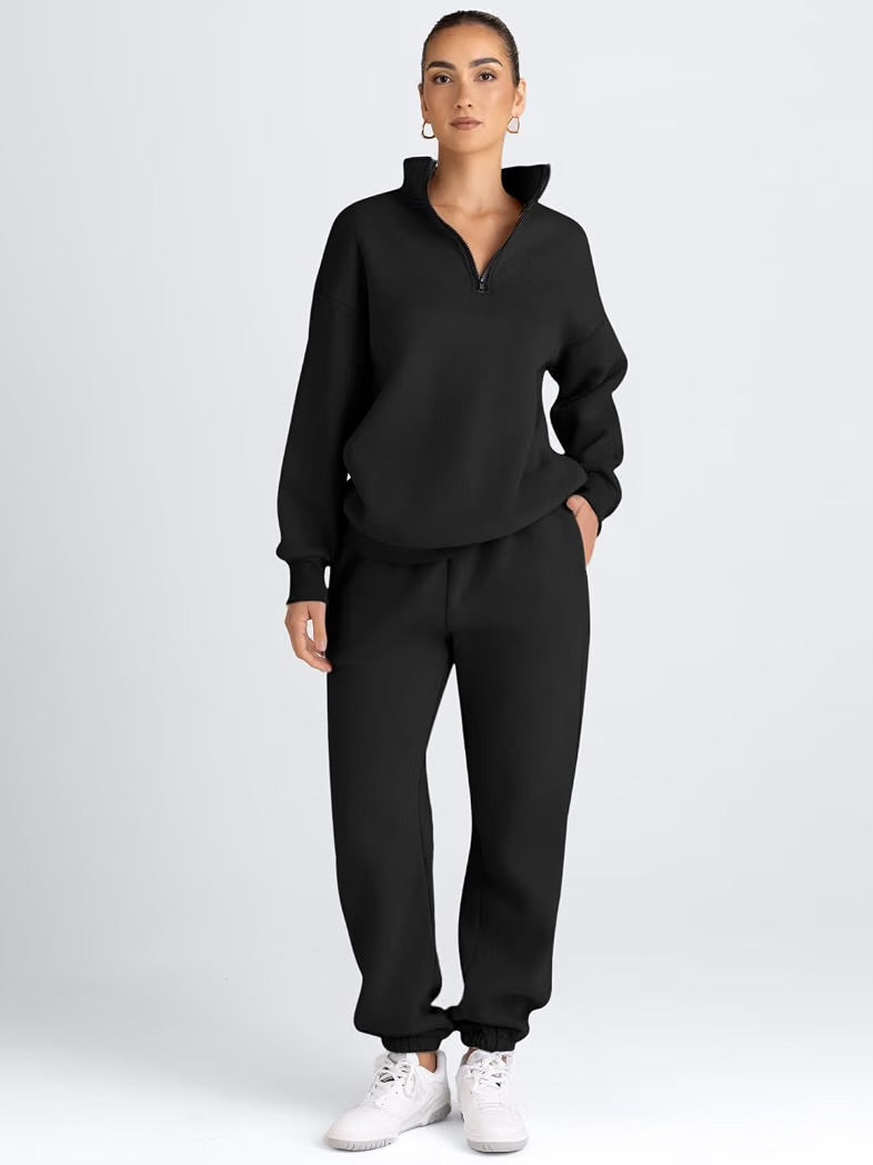 Half Zip Sweatshirt & Sweat Set
