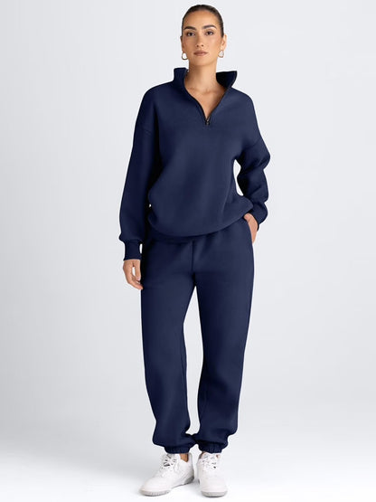 Half Zip Sweatshirt & Sweat Set