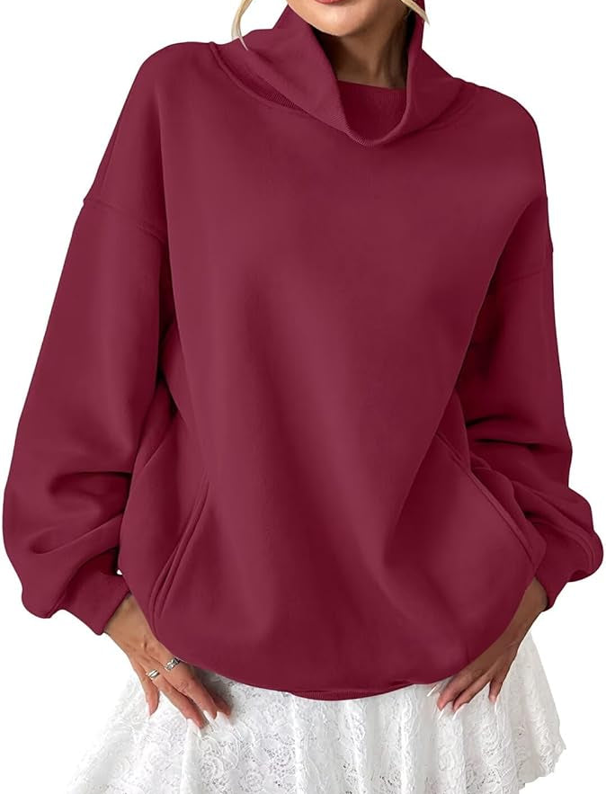 High Neck Oversized Pullover